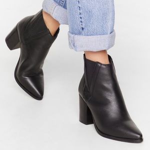 Nasty Gal Leather Chelsea Boot